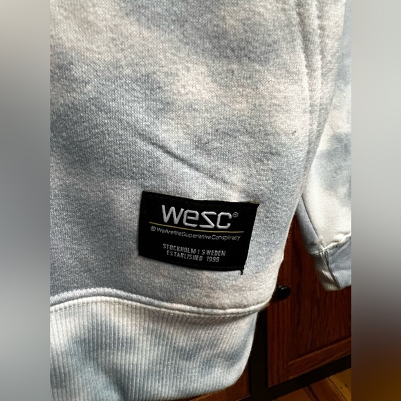 NWT-WESC 90's Mike Cloud Hoodie Blue Drawstring, Unisex - Picture 3 of 9